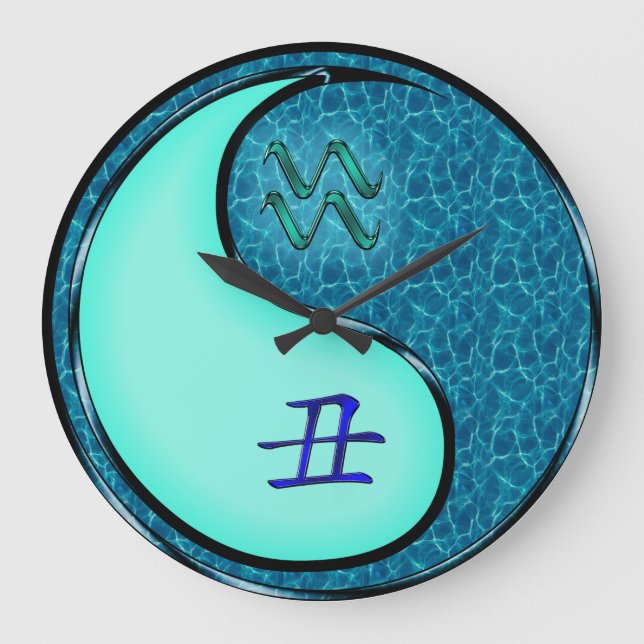Reloj Redondo Grande Aquarius & Water Ox (Anverso)
