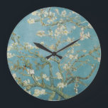 Reloj Redondo Grande Árbol de almendra en flor, por Vincent Van Gogh<br><div class="desc">Ramas de un árbol de almendros en flor de Vincent Van Gogh arte de época sobre productos modernos de Zazilicious</div>