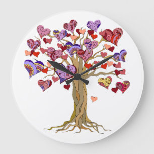 Reloj Redondo Grande árbol de amor