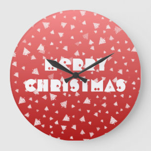 Reloj Redondo Grande Árbol de Navidad