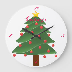 Reloj Redondo Grande Árbol de navidad Thunder_Cove