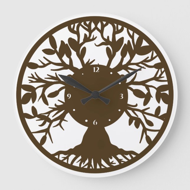 Reloj Redondo Grande Árbol De Vida (Anverso)