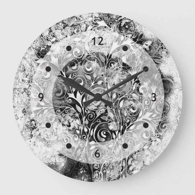 Reloj Redondo Grande Árbol De Vida - Espirales Sale Estilo 1 (Anverso)