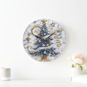 Reloj Redondo Grande Árbol navideño navideño
