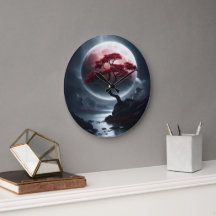 Árbol rosa de estilo japonés místico