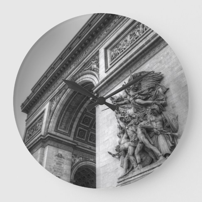 Reloj Redondo Grande Arc de Triomphe b/w (Anverso)