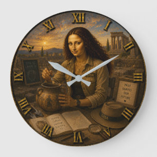 Reloj Redondo Grande Archaeologist Funny Mona Lisa Archaeology Gift