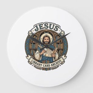 Reloj Redondo Grande Archivo de Tarjeta de Biblioteca Jesús Archivo de 