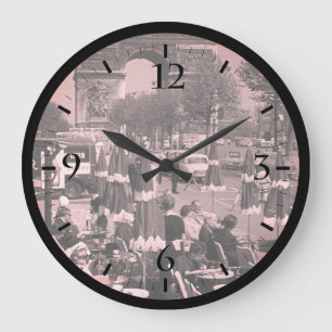 Reloj Redondo Grande Arco de Triunfo de París Francia Reloj Grande Vint