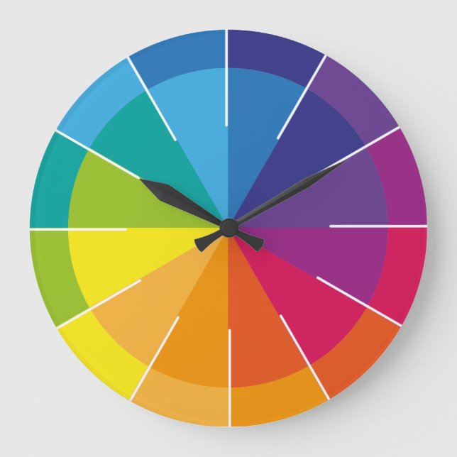 Reloj Redondo Grande Arcoíris Purista (Anverso)