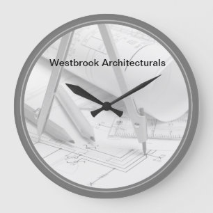 Reloj Redondo Grande Área de trabajo del tema de arquitectura