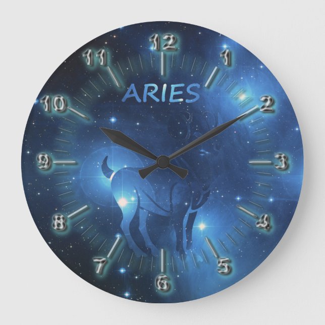Reloj Redondo Grande Aries de la muestra del zodiaco (Anverso)