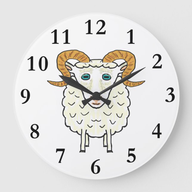 Reloj Redondo Grande Aries el Ram (Anverso)
