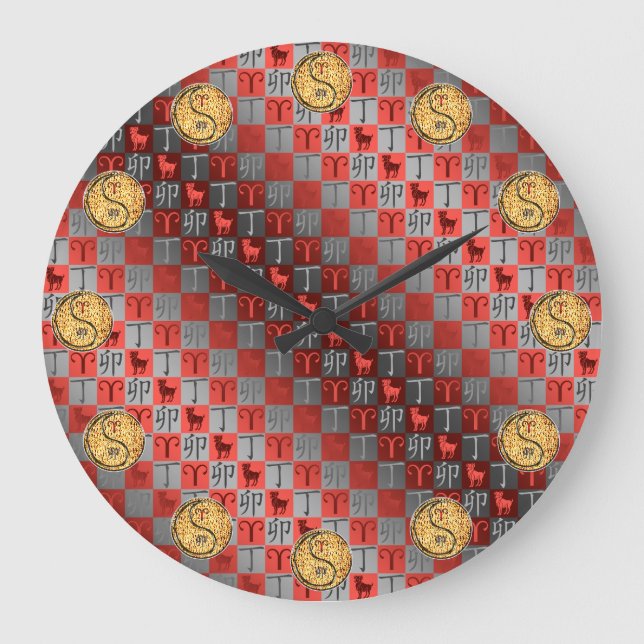 Reloj Redondo Grande Aries & Fire Rabbit (Anverso)