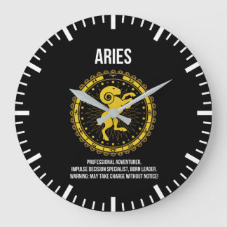 Reloj Redondo Grande Aries - Horóscopo, humor gracioso del Rótulo Zodia