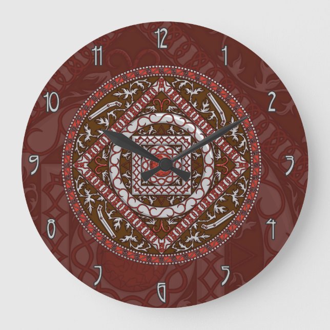 Reloj Redondo Grande Aries Mandala Clock (Anverso)