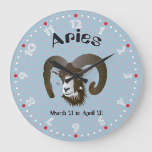 Reloj Redondo Grande Aries March 21 to el abril 20 graderías Clocks