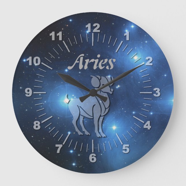 Reloj Redondo Grande Aries transparentes (Anverso)