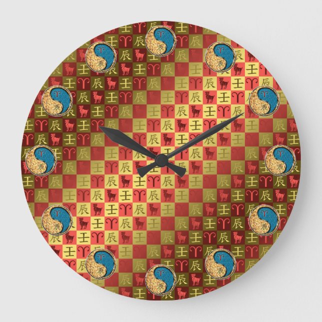 Reloj Redondo Grande Aries y Dragón de Agua (Anverso)