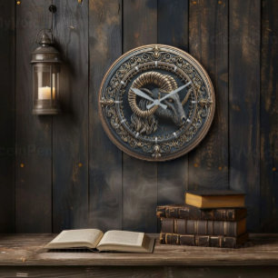 Reloj Redondo Grande Aries-Zodiac Astrolology Wall Clock