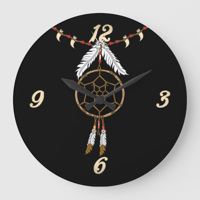 Reloj Redondo Grande Arizona Dream Catcher Choker Wall Clock (Anverso)