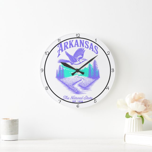 Reloj Redondo Grande Arkansas Natural State Timepiece (Hogar)