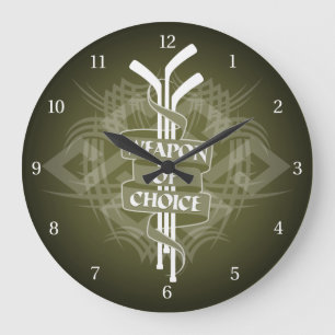Reloj Redondo Grande Arma De Elección (Hockey)