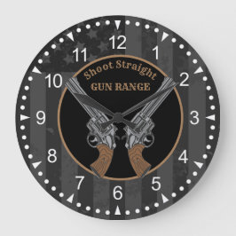 Reloj Redondo Grande Armas De Estilo Occidental Y Nombre Personalizado