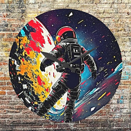 Reloj Redondo Grande Armonía cósmica: perdida en el espacio