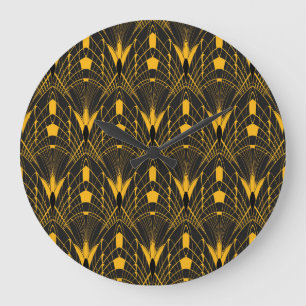 Reloj Redondo Grande Armonía geométrica: diseño de ornamentos digitales