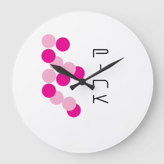 Reloj Redondo Grande Armoniosa fusión rosa