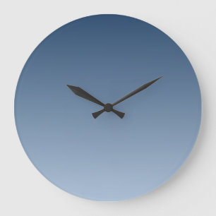 Reloj Redondo Grande Armoniosa Luz de Azules Ahumados de Claro a Oscuro