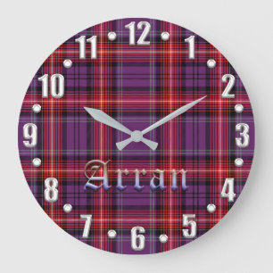 Reloj Redondo Grande Arran District Tartan