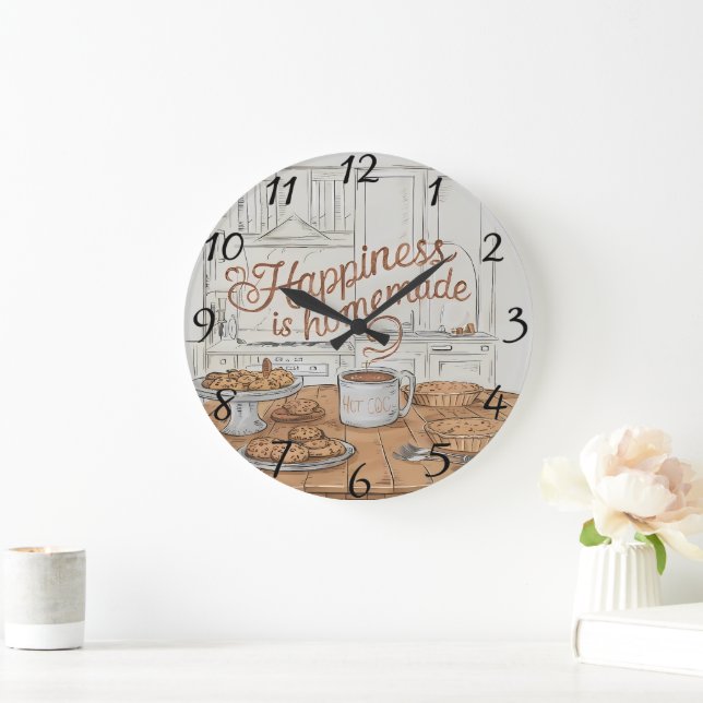 Reloj Redondo Grande Arreglo Artístico: Planta de Deliciosos Luces (Hogar)