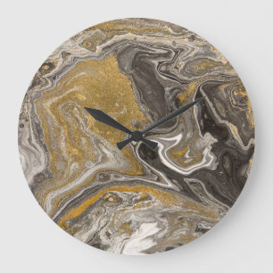 Reloj Redondo Grande Arrojado acrílico, textura de inspiración natural.
