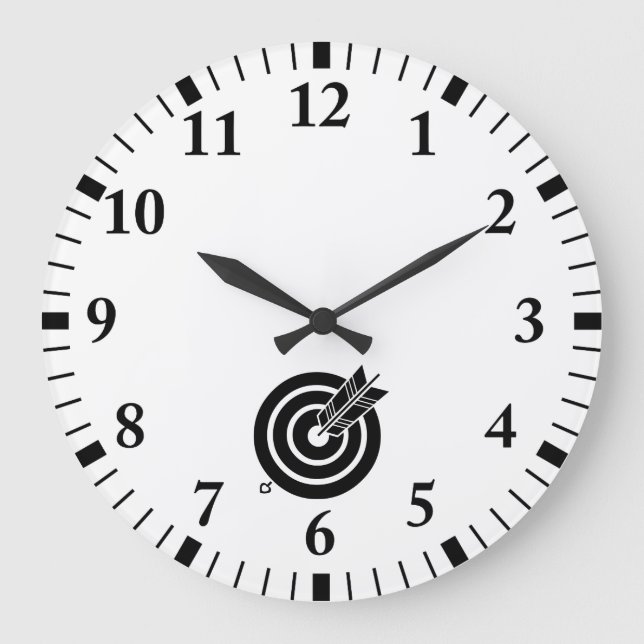 Reloj Redondo Grande Arrow golpeó un blanco redondo (Anverso)