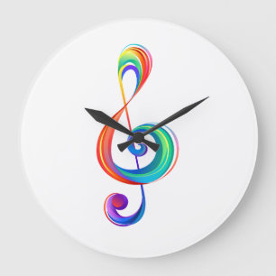 Reloj Redondo Grande Arroyo arcoiris estratificado