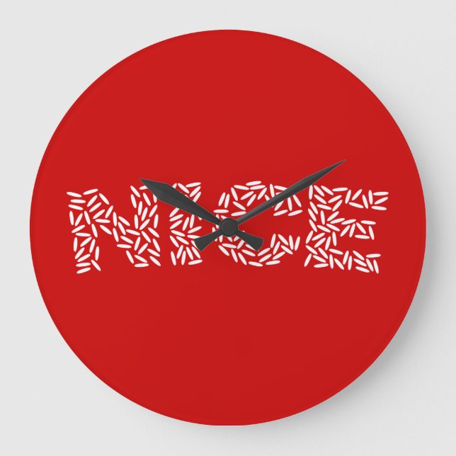 Reloj Redondo Grande Arroz bonito (Anverso)