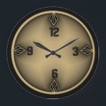 Reloj Redondo Grande Art Deco<br><div class="desc">Gran diseño. Te encantará como a otros. Puede usar este diseño para otro producto o agregar su texto. Sígueme por más. Gracias. Que tengas un buen día.</div>