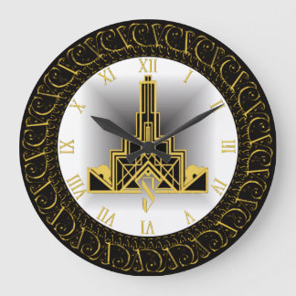 Reloj Redondo Grande Art Deco