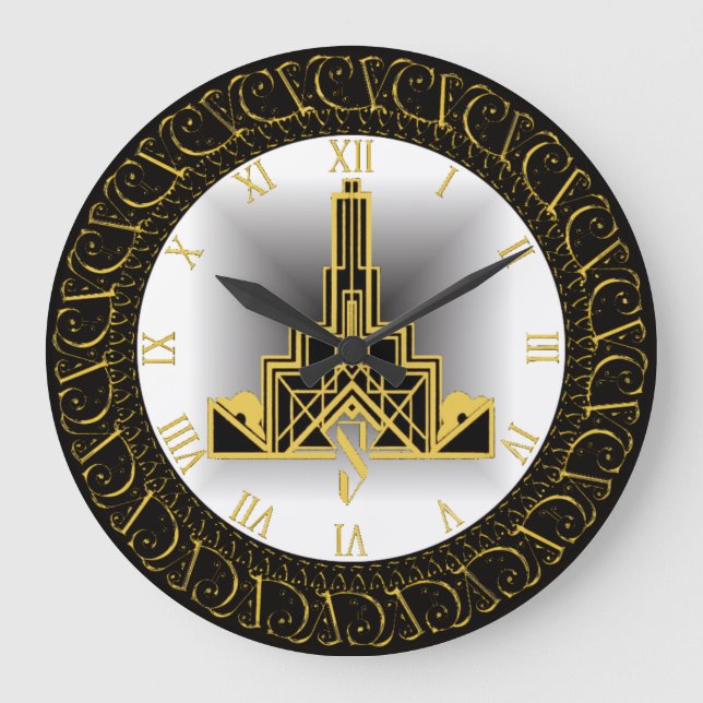 Reloj Redondo Grande Art Deco (Anverso)