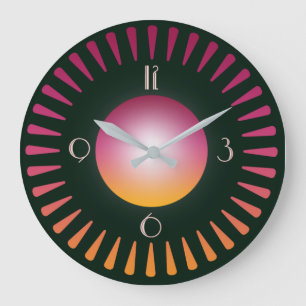 Reloj Redondo Grande Art Deco