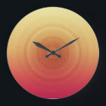 Reloj Redondo Grande Art Deco<br><div class="desc">Elegante reloj de diseño art deco en tonos rojos y amarillos. Agrega un toque de color a tu casa con este reloj llamativo. El patrón amarillo,  rojo y abstracto seguramente hará una declaración. Añade un toque de personalidad a tu decoración casera.</div>