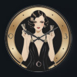 Reloj Redondo Grande Art Deco<br><div class="desc">Gran diseño de reloj. Te encantará como a otros. Tenga la libertad de usar este diseño para otro producto que desee o para el personalizar y agregue su texto. Sígueme por más. Gracias. Que tengas un buen día.</div>