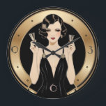 Reloj Redondo Grande Art Deco<br><div class="desc">Gran diseño de reloj. Te encantará como a otros. Tenga la libertad de usar este diseño para otro producto que desee o para el personalizar y agregue su texto. Sígueme por más. Gracias. Que tengas un buen día.</div>