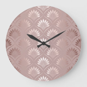 Reloj Redondo Grande Art Deco: Elegancia De Entramado De Oro.