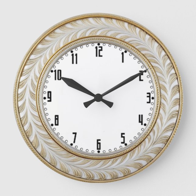 Reloj Redondo Grande Art Deco Elegant Wall (Anverso)