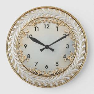 Reloj Redondo Grande Art Deco Elegante Redondo