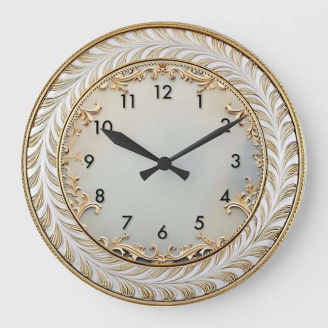 Reloj Redondo Grande Art Deco Elegante Redondo (Anverso)