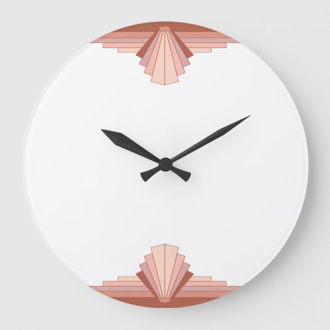 Reloj Redondo Grande Art deco elements in full rose gold01 (Anverso)